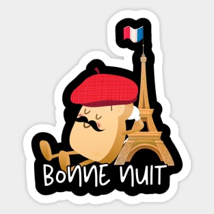 Baguette sleeping on Eiffel tower Sticker